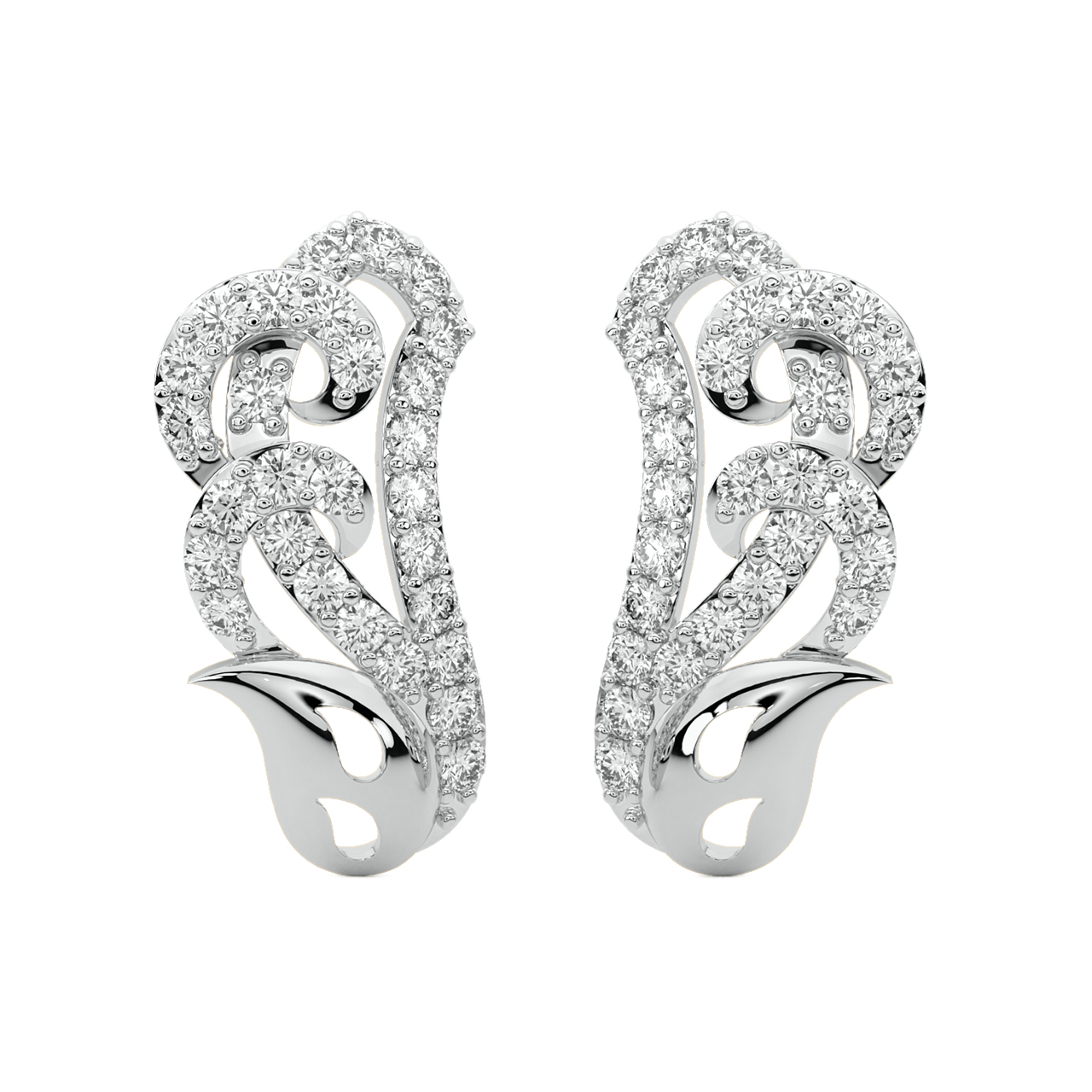 Perry Round Diamond Stud Earrings